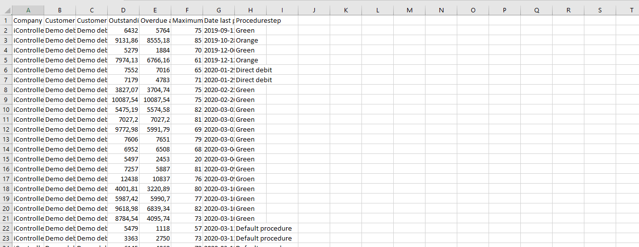 excel reports template